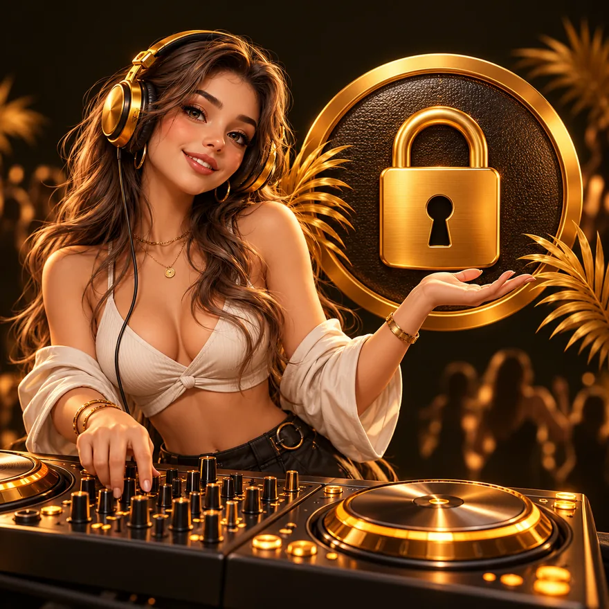 Padlock emblem — Lucky Vibe