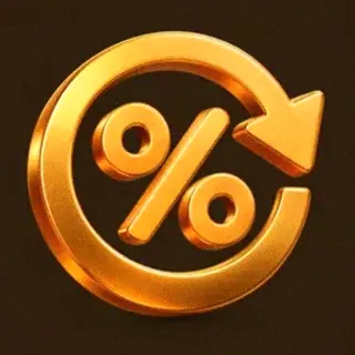 Gold percent symbol — Lucky Vibe