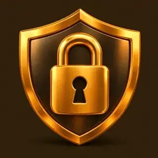 Shield with padlock — Lucky Vibe