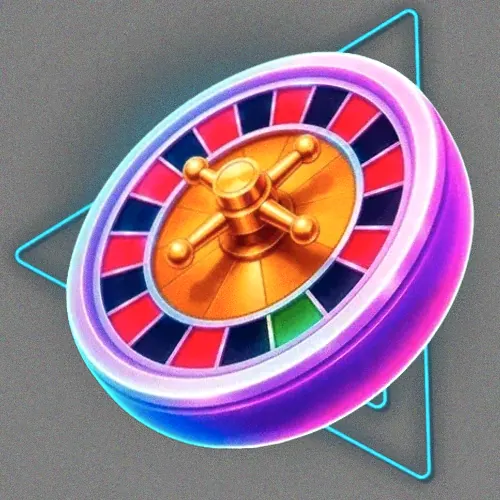 Neon roulette wheel